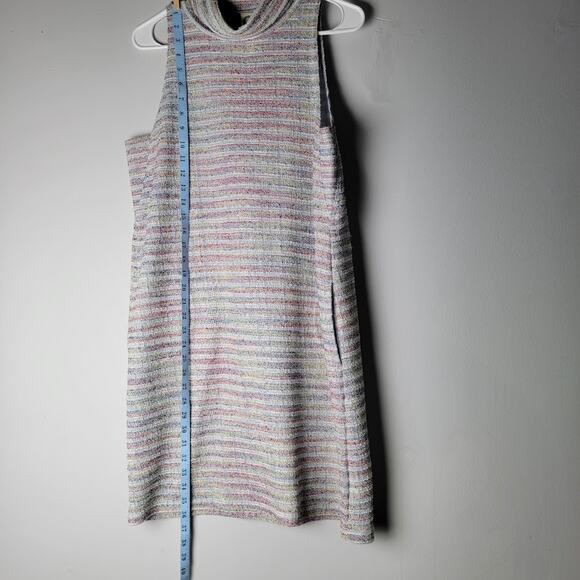 Akemi + Kin Sleeveless Cowl Neck Pocket Dress S Striped Knit Cozy Cottagecore - Picture 7 of 13